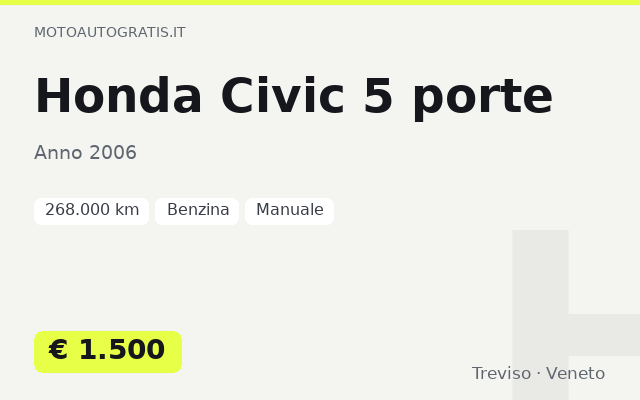 Honda Civic 5 porte