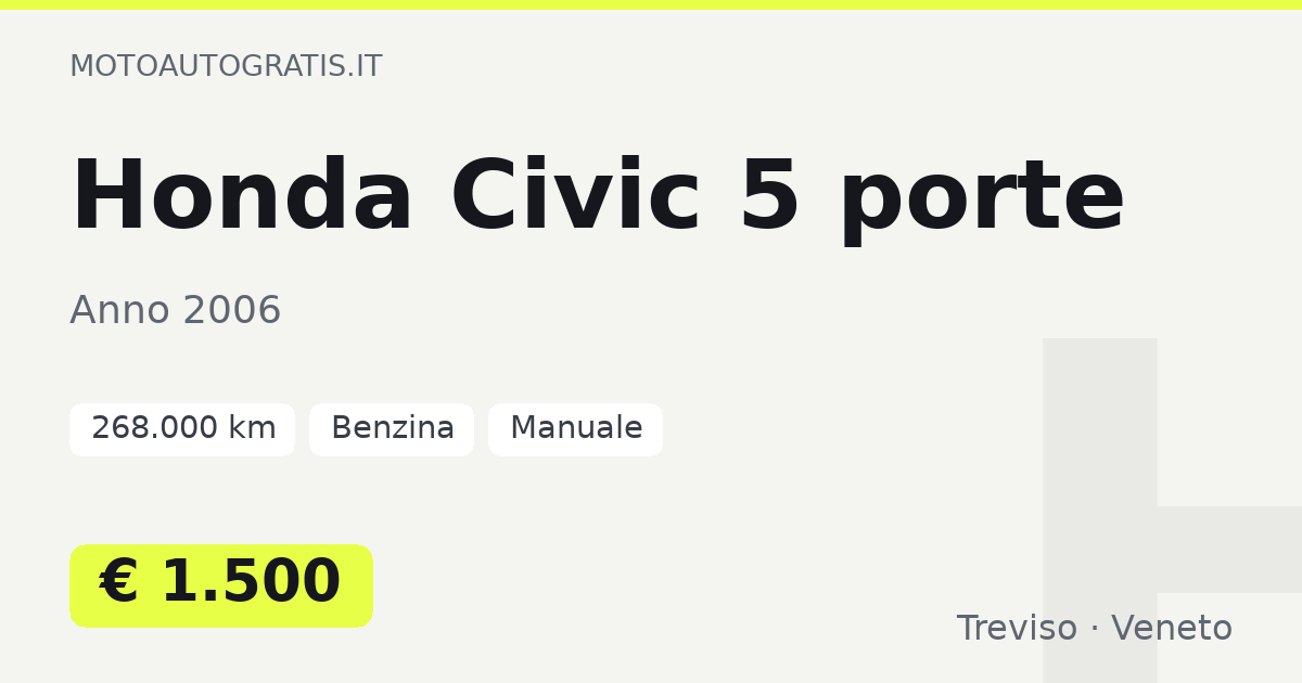 Honda Civic 5 porte