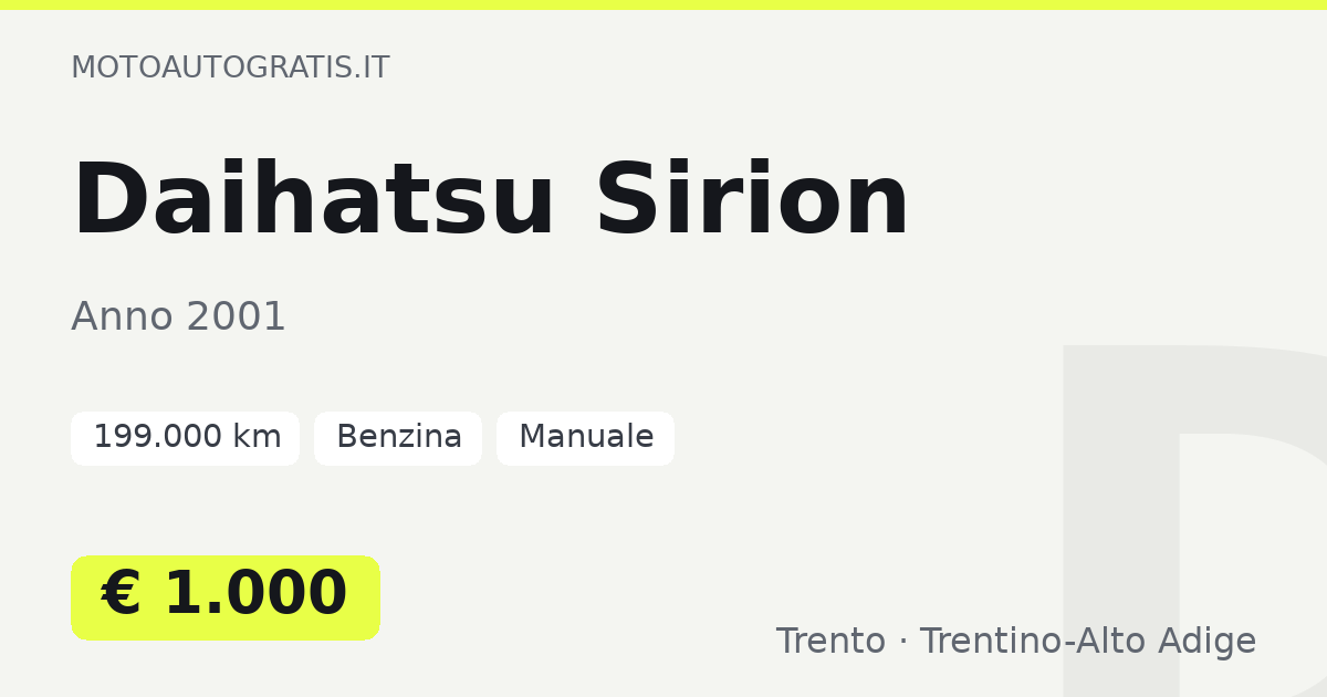 Daihatsu Sirion
