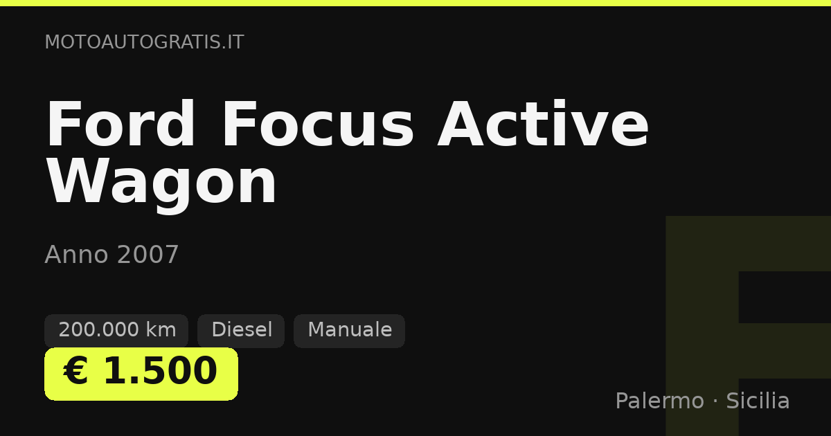 Ford Focus Active Wagon