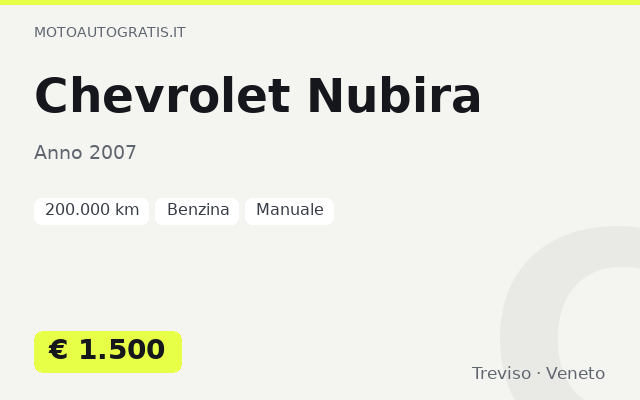 Chevrolet Nubira