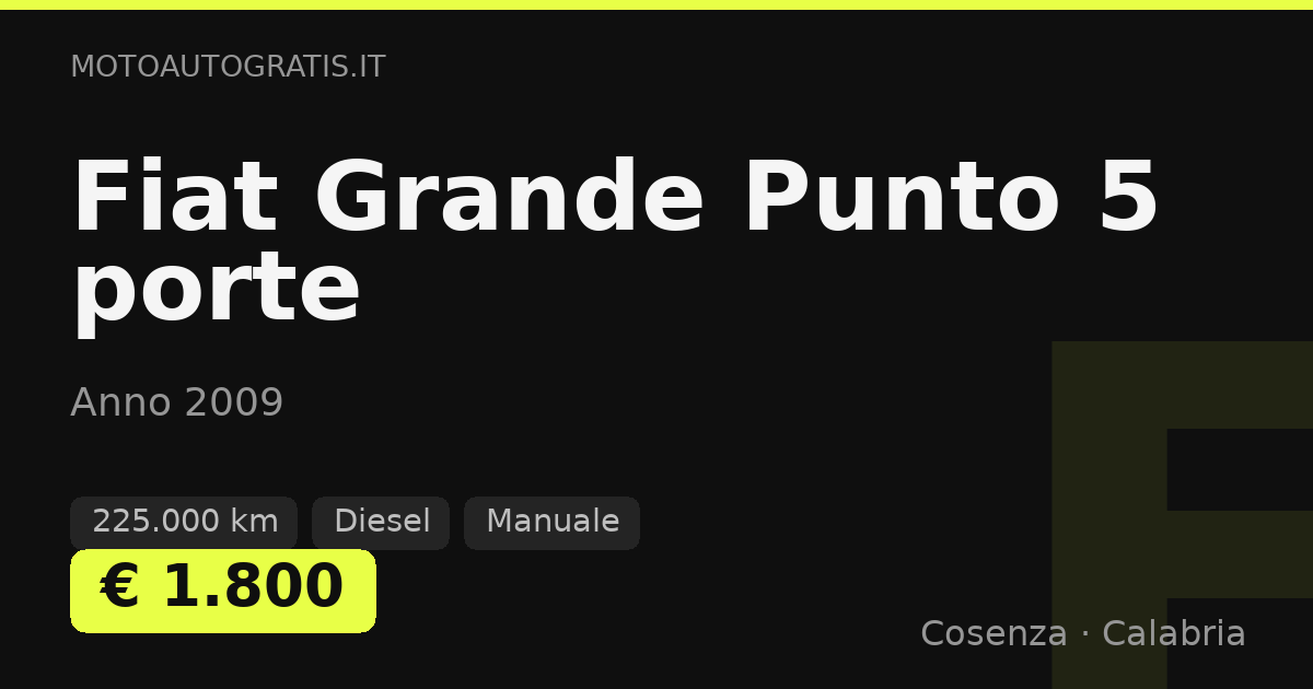 Fiat Grande Punto 5 porte