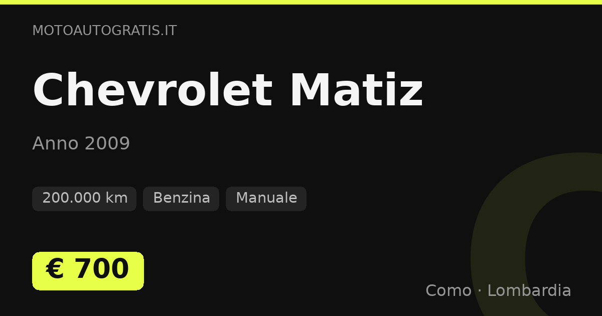Chevrolet Matiz