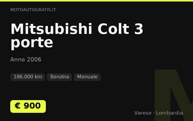 Mitsubishi Colt 3 porte