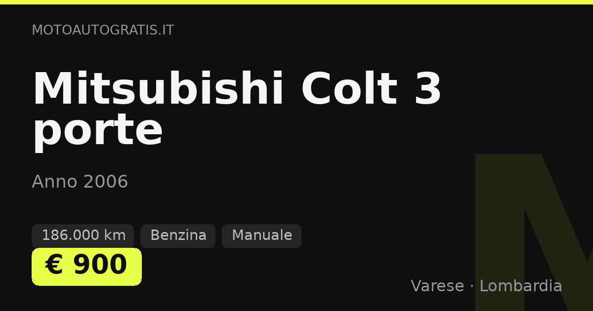 Mitsubishi Colt 3 porte