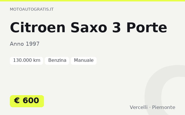 Citroen Saxo 3 Porte