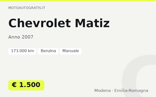 Chevrolet Matiz