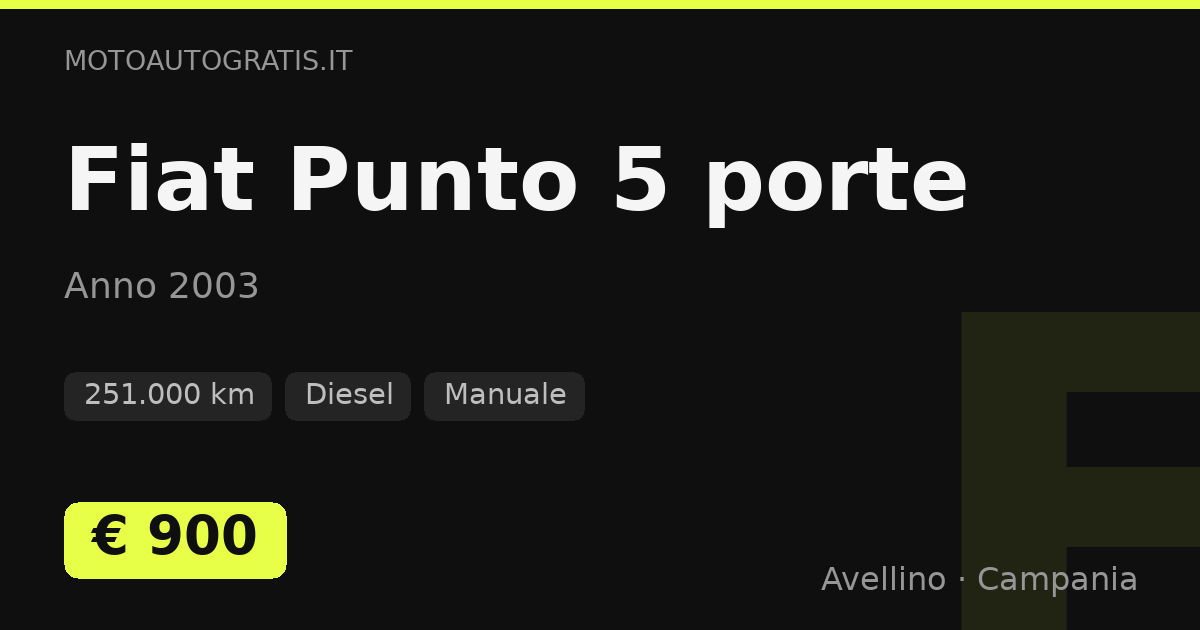 Fiat Punto 5 porte