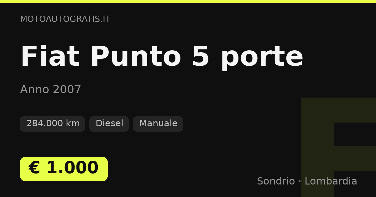 Fiat Punto 5 porte