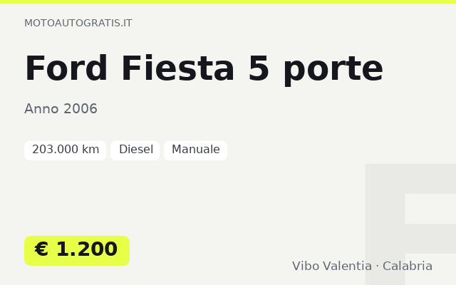 Ford Fiesta 5 porte