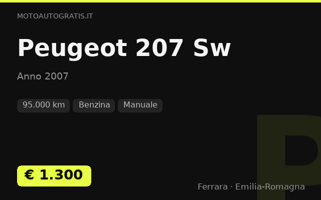 Peugeot 207 Sw