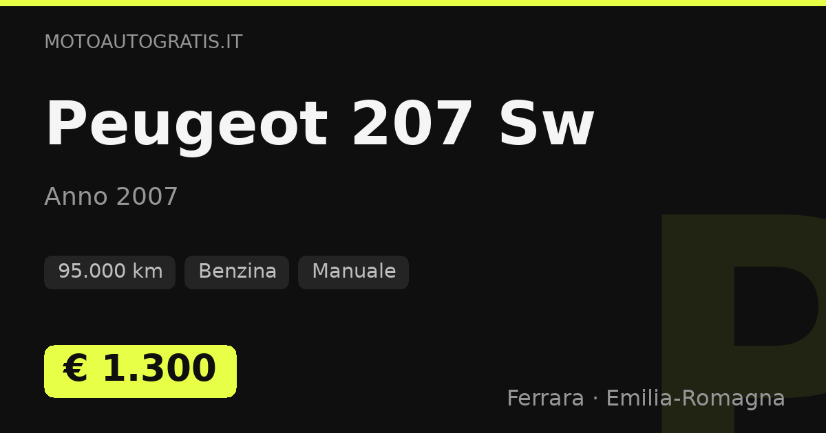 Peugeot 207 Sw