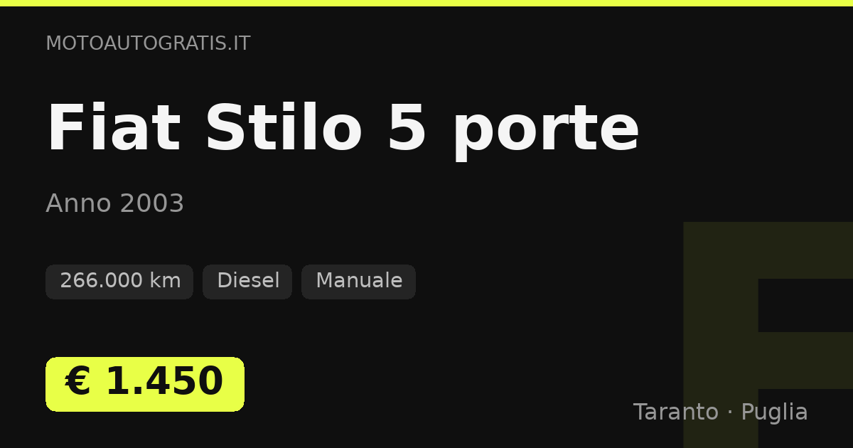 Fiat Stilo 5 porte