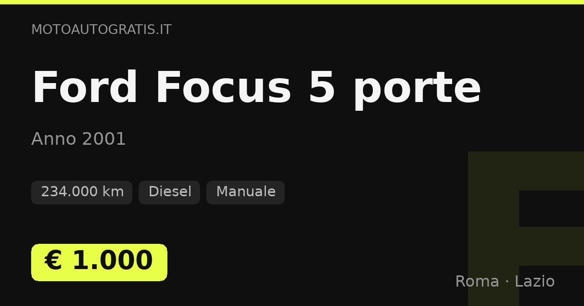 Ford Focus 5 porte
