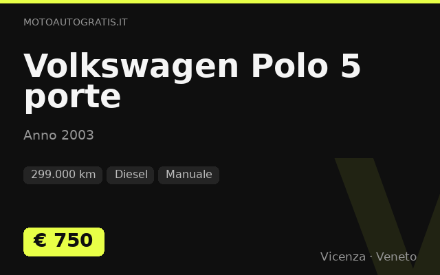 Volkswagen Polo 5 porte