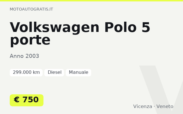 Volkswagen Polo 5 porte