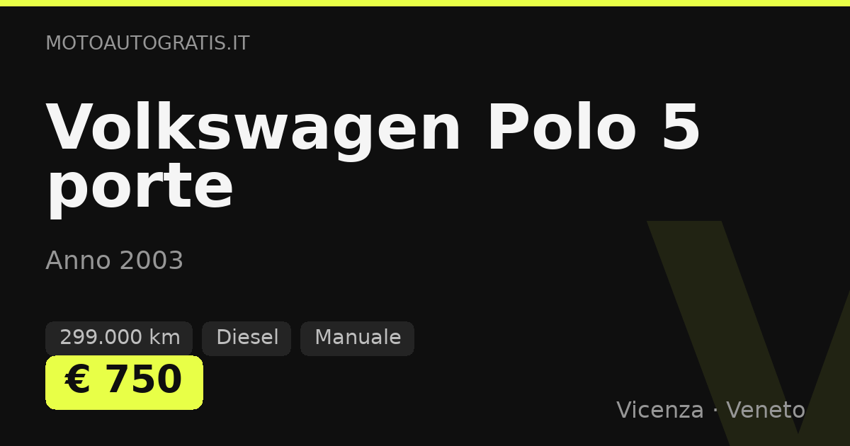 Volkswagen Polo 5 porte