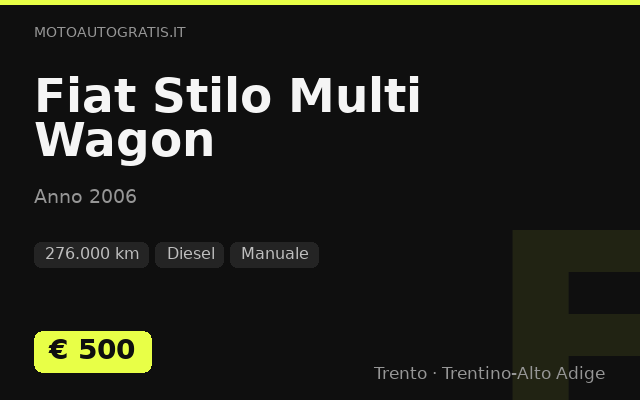 Fiat Stilo Multi Wagon