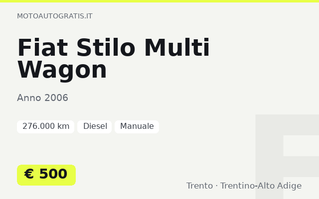 Fiat Stilo Multi Wagon