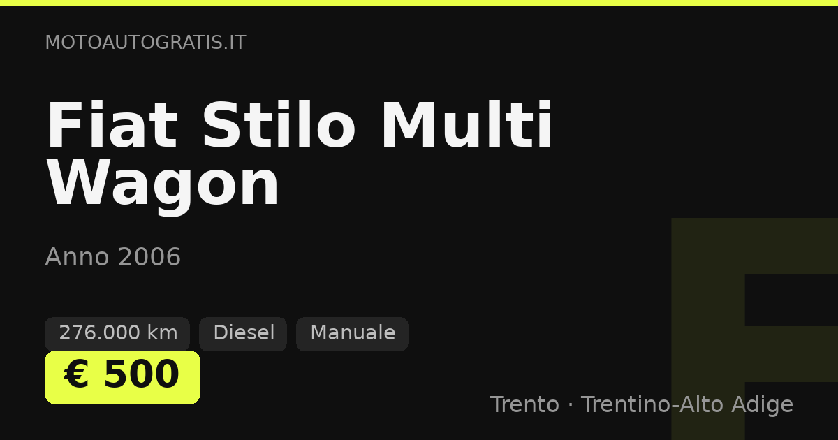 Fiat Stilo Multi Wagon