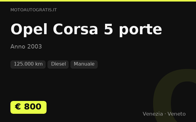 Opel Corsa 5 porte