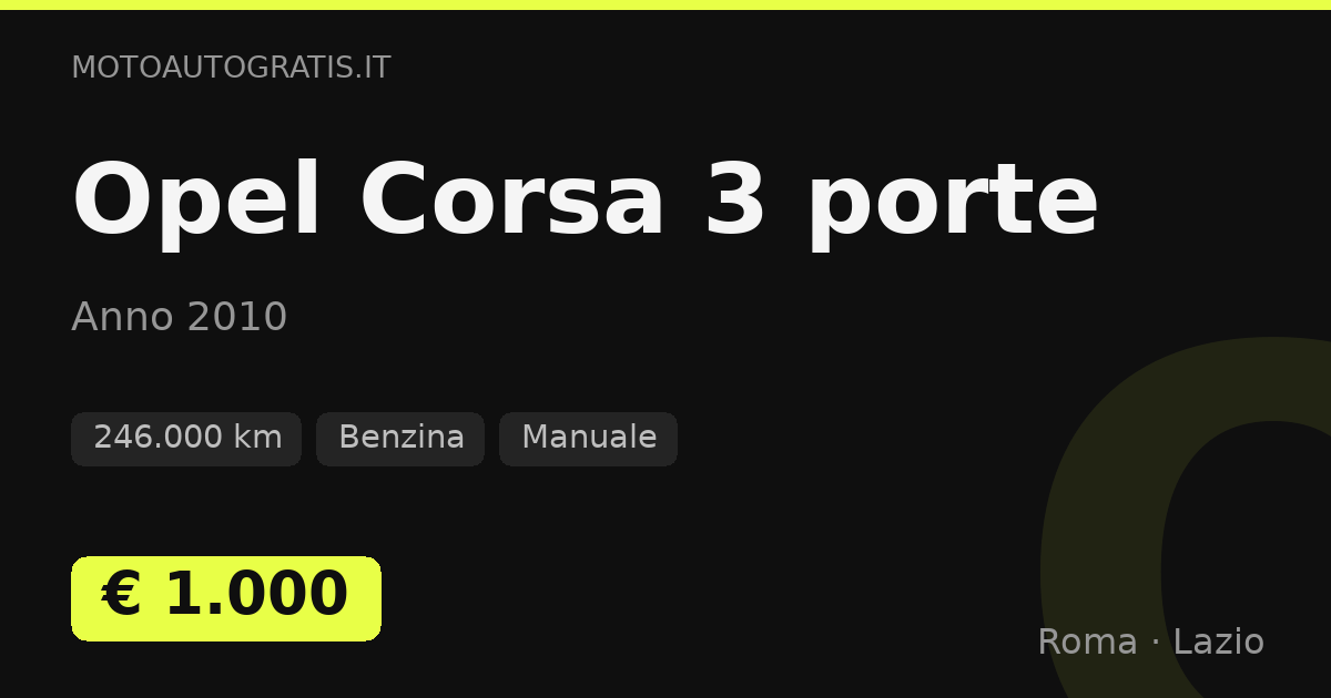 Opel Corsa 3 porte