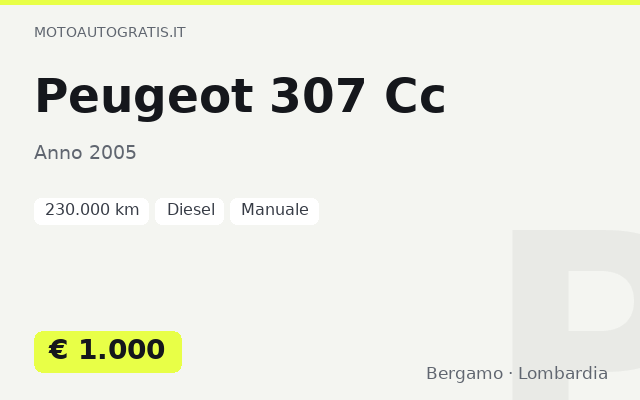 Peugeot 307 Cc