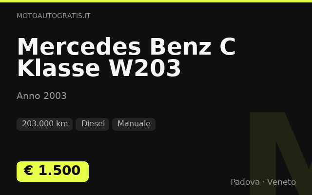 Mercedes Benz C Klasse W203