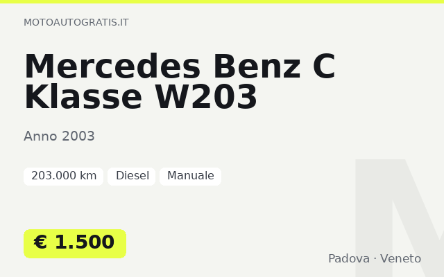 Mercedes Benz C Klasse W203