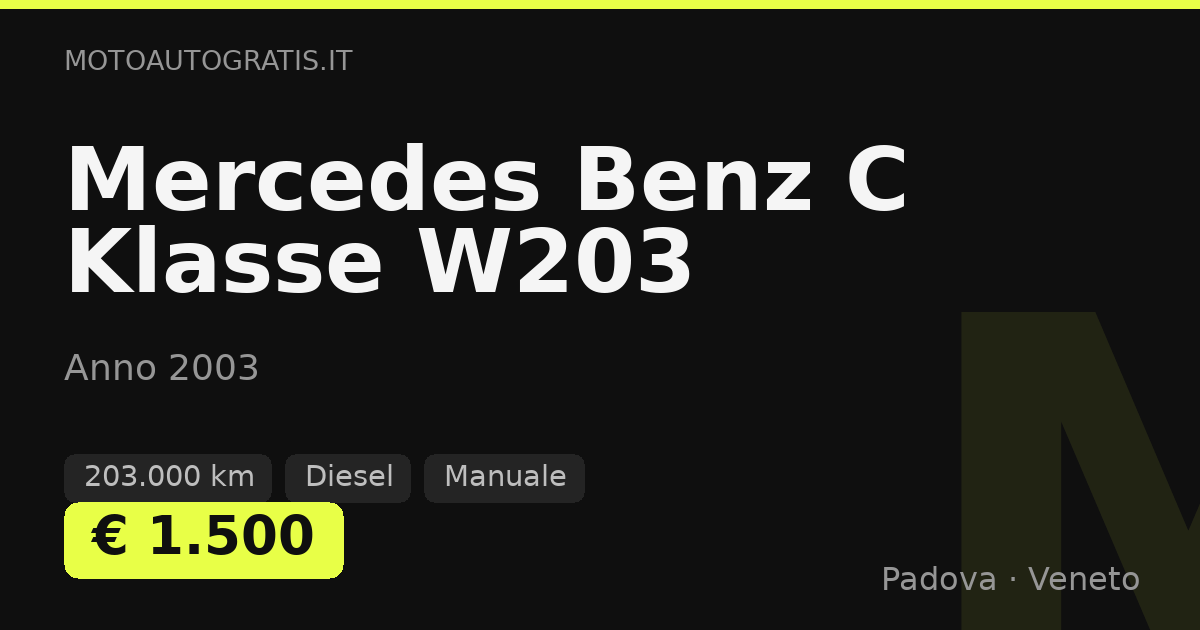 Mercedes Benz C Klasse W203