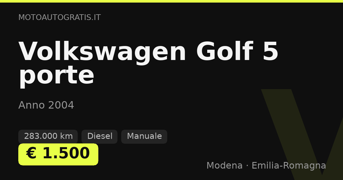 Volkswagen Golf 5 porte