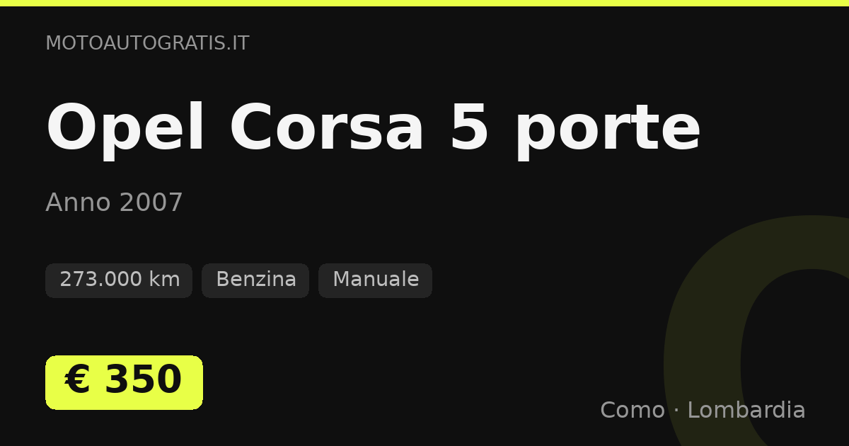Opel Corsa 5 porte