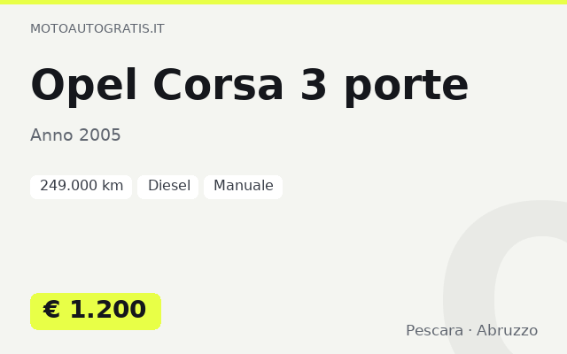 Opel Corsa 3 porte