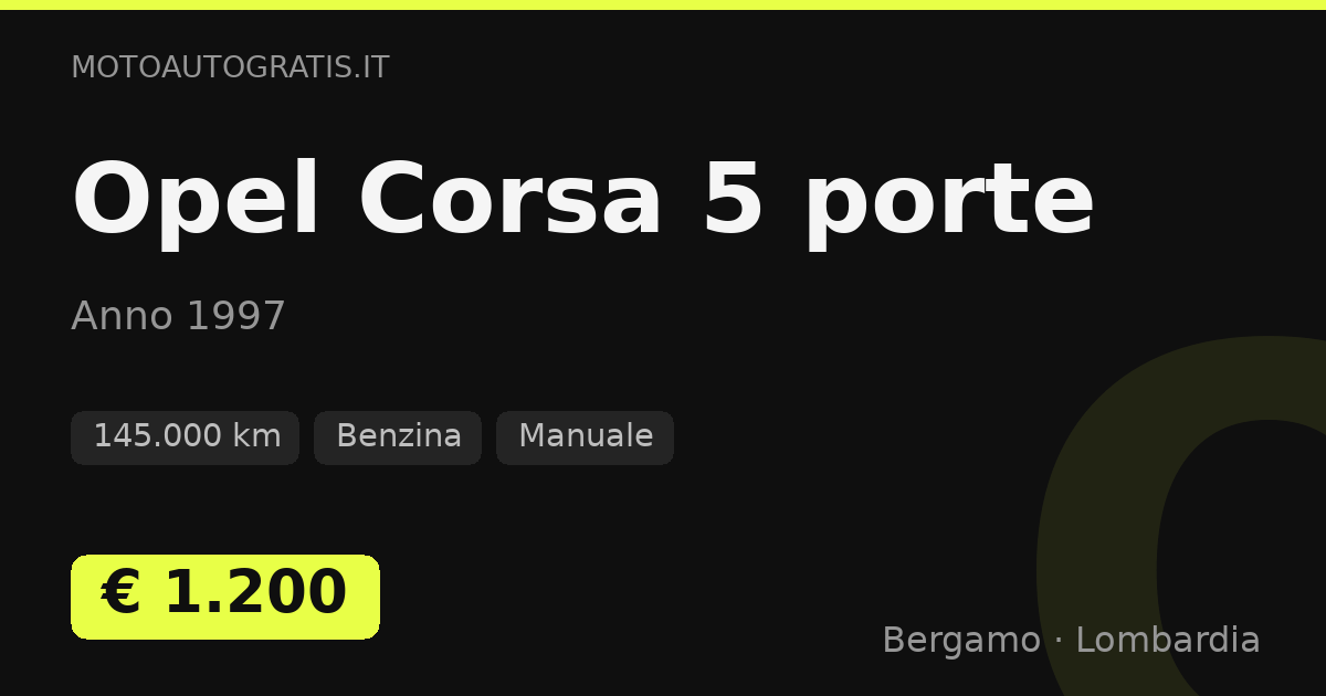 Opel Corsa 5 porte
