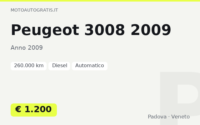 Peugeot 3008 2009