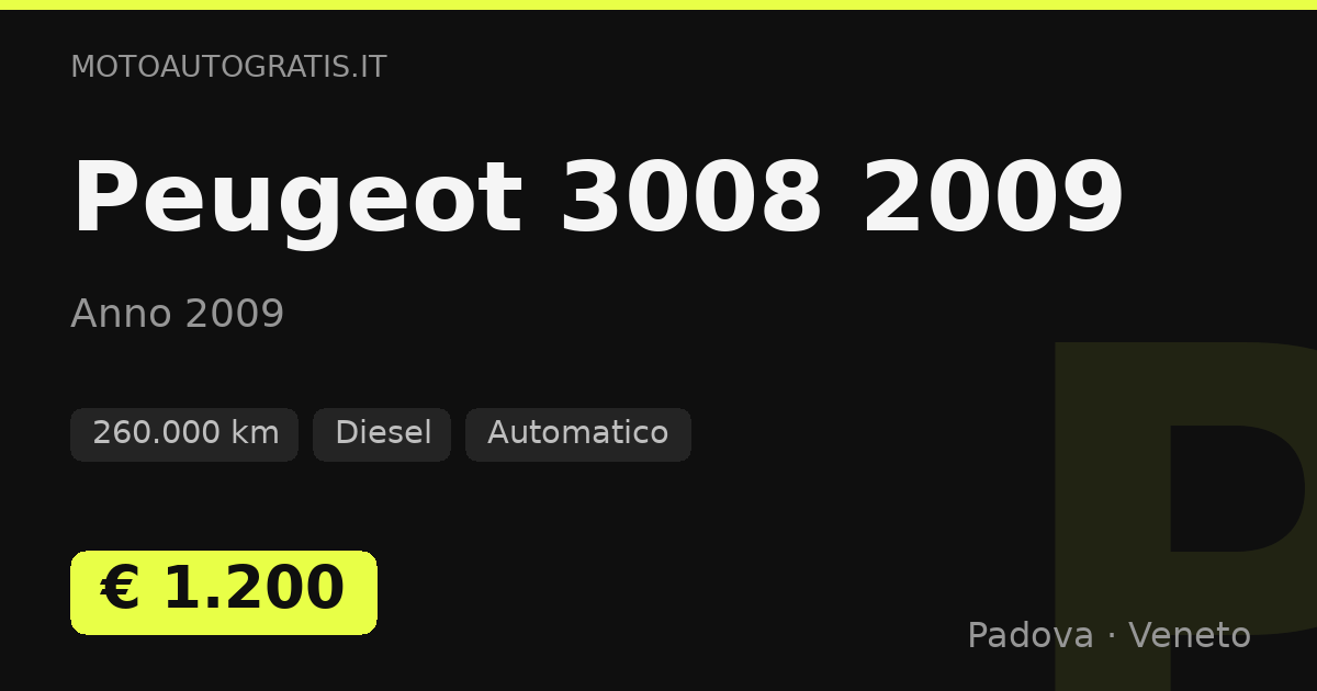 Peugeot 3008 2009