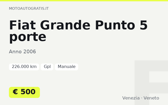 Fiat Grande Punto 5 porte