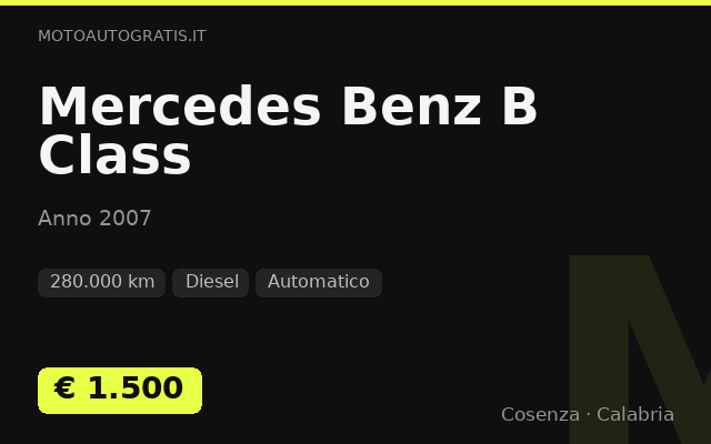 Mercedes Benz B Class