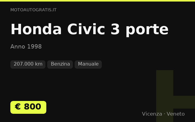 Honda Civic 3 porte
