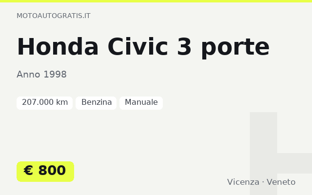 Honda Civic 3 porte