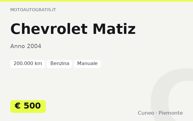 Chevrolet Matiz