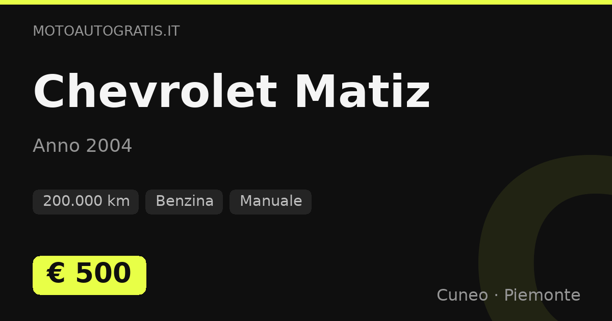 Chevrolet Matiz