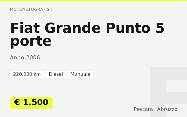 Fiat Grande Punto 5 porte