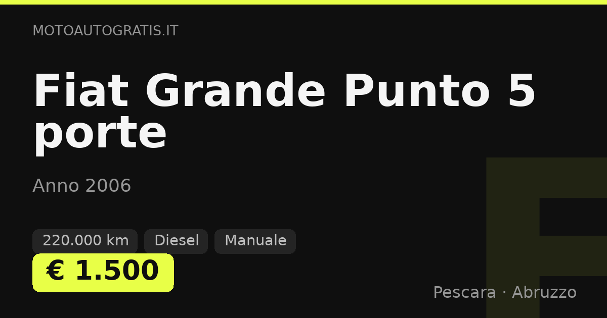 Fiat Grande Punto 5 porte