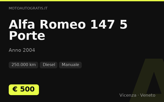 Alfa Romeo 147 5 Porte