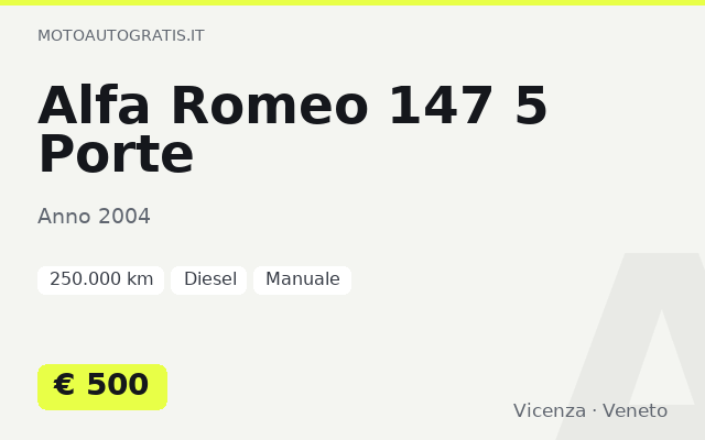 Alfa Romeo 147 5 Porte