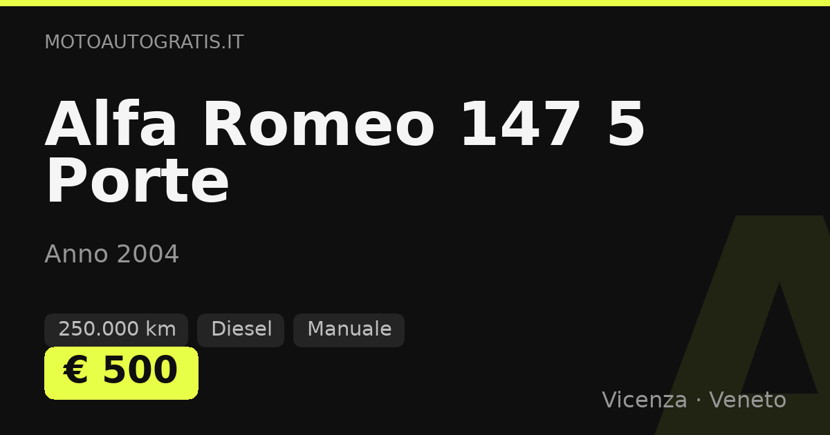 Alfa Romeo 147 5 Porte