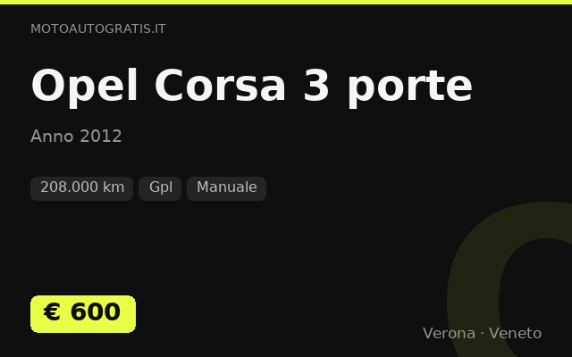 Opel Corsa 3 porte