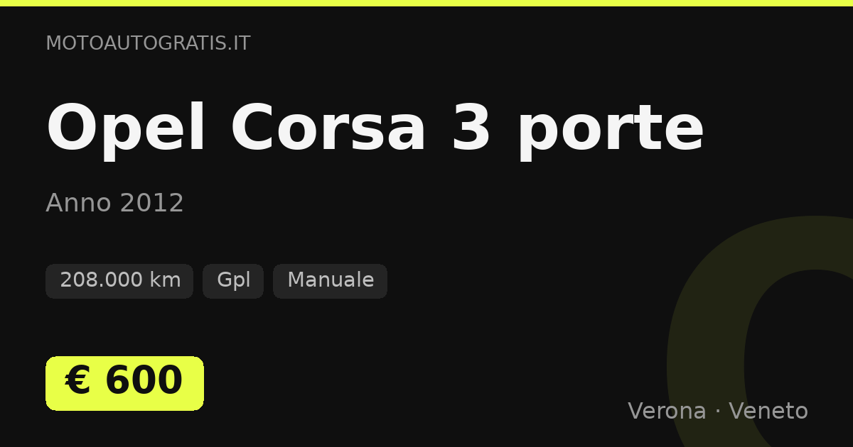 Opel Corsa 3 porte