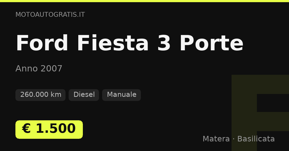 Ford Fiesta 3 Porte